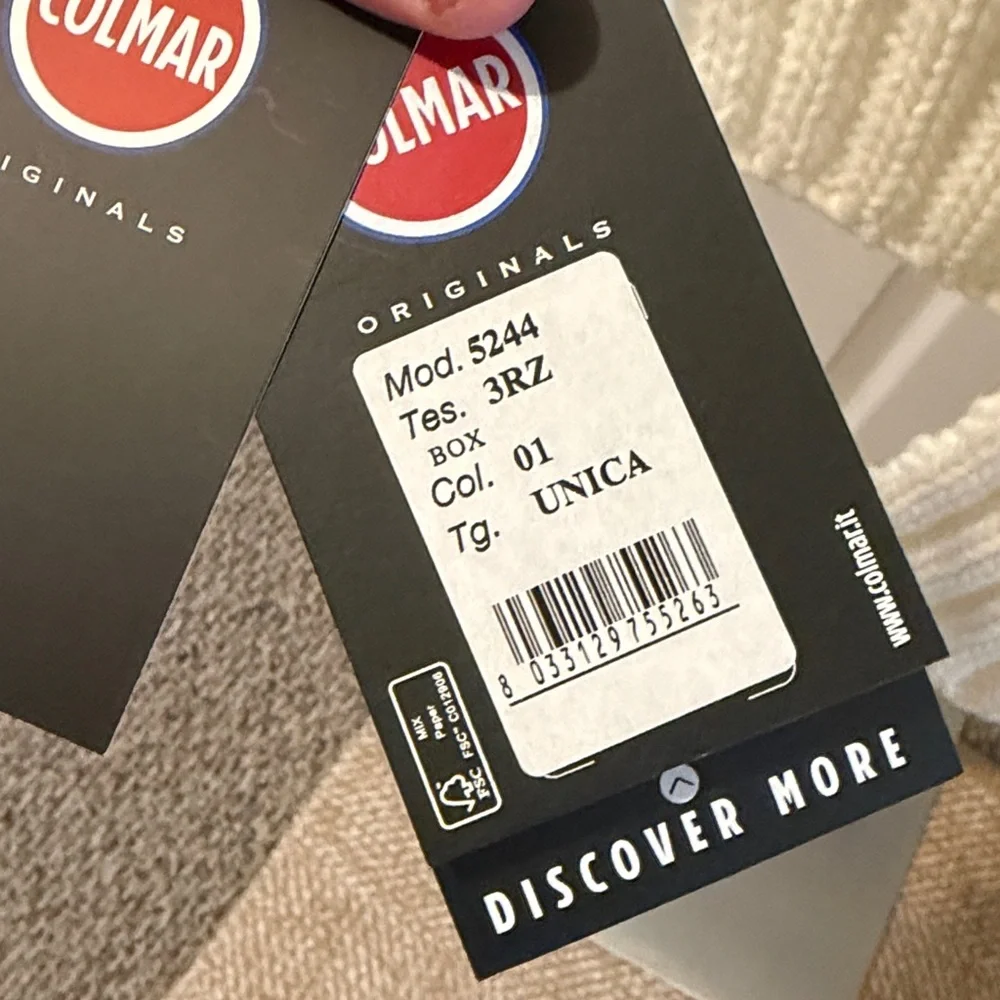 COLMAR Italian Cream Knit Wool-blend Scarf